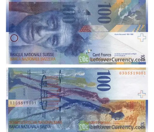 Nota de 100 Francos - 1998 até 2016
