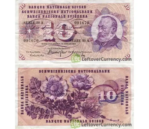 Nota de 10 Francos - 1956 até 1977