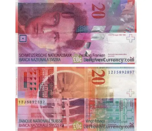Nota de 20 Francos - 1996 até 2016